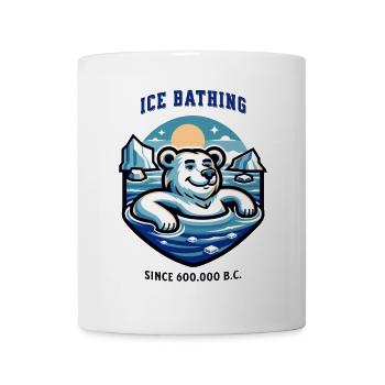 relaxed polar bear while bathing funny saying - Mug - white - Front