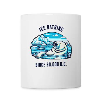 Polar bear bathing in the Arctic cold physio - Mug - white - Front