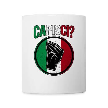 Italie Italien Capisci - Mug blanc - blanc - Devant