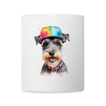 Miniature Schnauzer Snapback Cap Chien Animal Design Print - Mug blanc - blanc - Devant