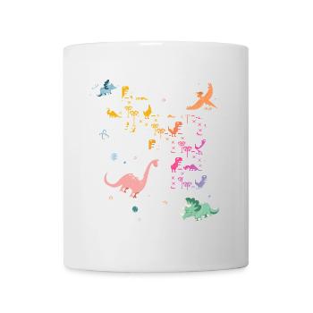 JAKOB - Beautiful boy name with dinosaur - Mug - white - Front
