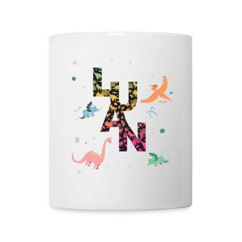 LUAN - Schöner Jungen Name mit Dinosaurier - Tasse - Weiß - Vorne