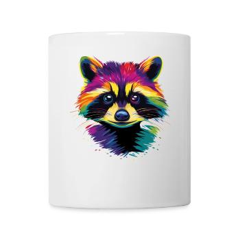 raton laveur Popart Coloré Arc-en-ciel Raton laveur Raton laveur - Mug blanc - blanc - Devant