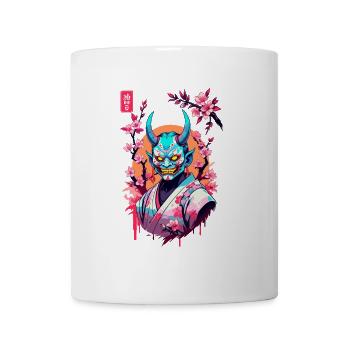 Oni Samouraï Vaporwave Esthétique Japon Culture - Mug blanc - blanc - Devant