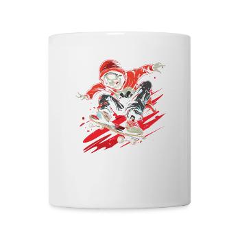 Lustiges Skateboarden - Tasse - Weiß - Vorne