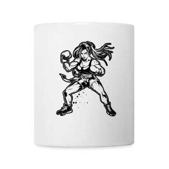 Kickboxer Drawing - Mug - white - Front