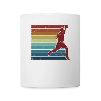 Jeu d’équipe rétro Prisonball Joueur de ballon chasseur - Mug blanc - blanc - Devant