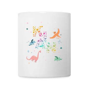 KIAN - Schöner Jungen Name mit Dinosaurier - Tasse - Weiß - Vorne
