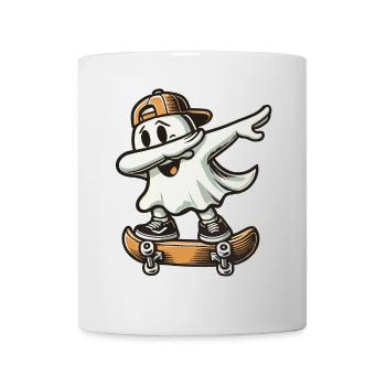 Skateboaring Dabbing Ghost Skateboard Dab - Mug blanc - blanc - Devant