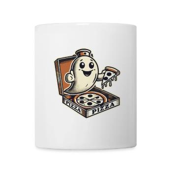 Pizza Ghost Funny Retro Halloween Costume - Mug - white - Front