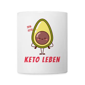 Keto Leben - Tasse - Weiß - Vorne