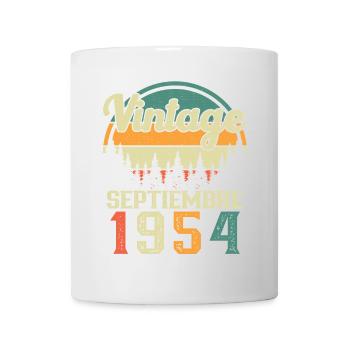September 1954 Retro Vintage Geburtstagsgeschenk - Tasse - Weiß - Vorne