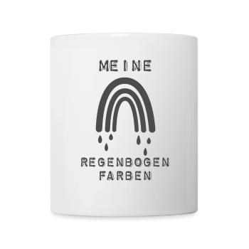 Meine Regenbogen Farben Schwarz Dunkelbunt Düster - Tasse - Weiß - Vorne