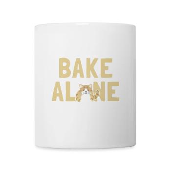 Ich backe nie allein, ich habe Katzen - Tasse - Weiß - Vorne