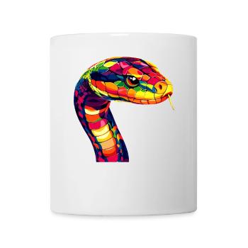 Schlange Python Kobra Mamba Klapperschlange Snake - Tasse - Weiß - Vorne