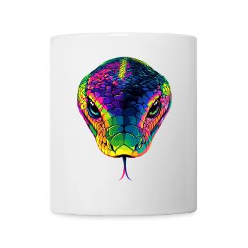 Serpent Python Cobra Mamba Serpent à sonnettes Serpent - Mug blanc - blanc - Devant