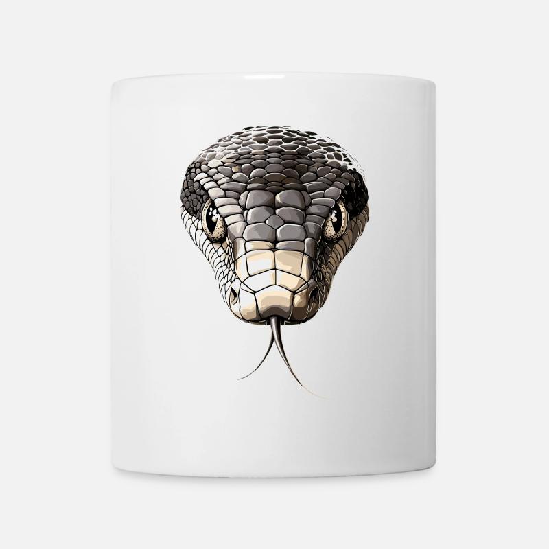 Schlange Python Kobra Mamba Klapperschlange Snake - Tasse - Weiß