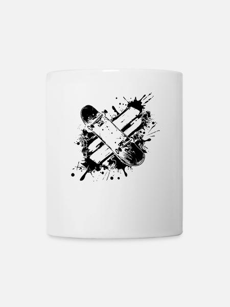 Skateboard Graffiti - Tasse - Weiß