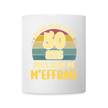 Marié 50 Ans Fête 50 Ans De Mariage - Mug blanc - blanc - Devant