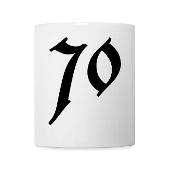70. 70 ANS. 70e ANNIVERSAIRE. ANNIVERSAIRE 70 ANS. - Mug blanc - blanc - Devant