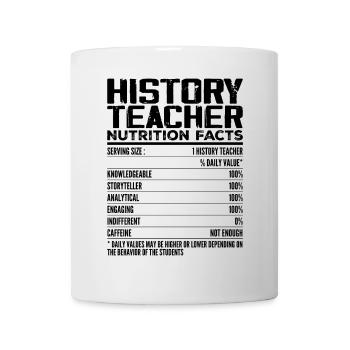 History Teacher Nutrition Facts | History Teacher - Mug blanc - blanc - Devant