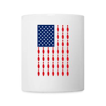 bowling american flag bowling - Tasse - Weiß - Vorne