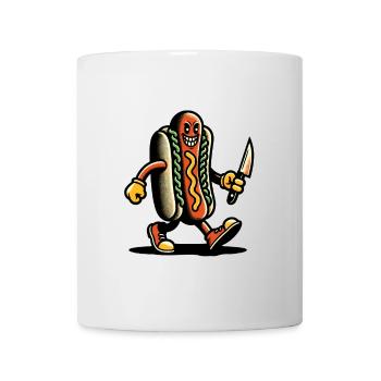 Psycho Hotdog Delicious Halloween Design pour - Mug blanc - blanc - Devant