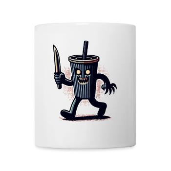 Unheimlicher Psycho Trinkbecher Getränke - Tasse - Weiß - Vorne