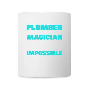 Drôle Je suis plombier - Mug blanc - blanc - Devant
