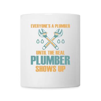 Drôle Je suis plombier - Mug blanc - blanc - Devant