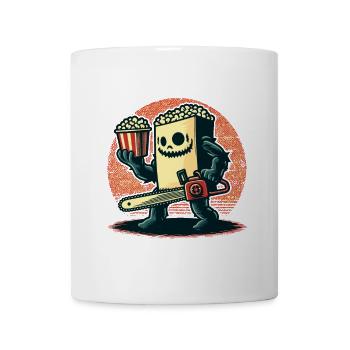Scary Psycho Popcorn for scary movies - Mug - white - Front