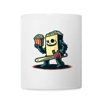 Scary Psycho Popcorn for scary movies - Mug - white - Front