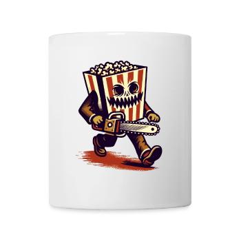 Scary Psycho Popcorn for scary movies - Mug - white - Front