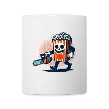 Scary Psycho Popcorn for scary movies - Mug - white - Front