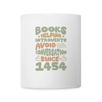 Des livres qui aident les introvertis, - Mug blanc - blanc - Devant
