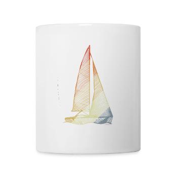 Vintage Segelboot - Tasse - Weiß - Vorne