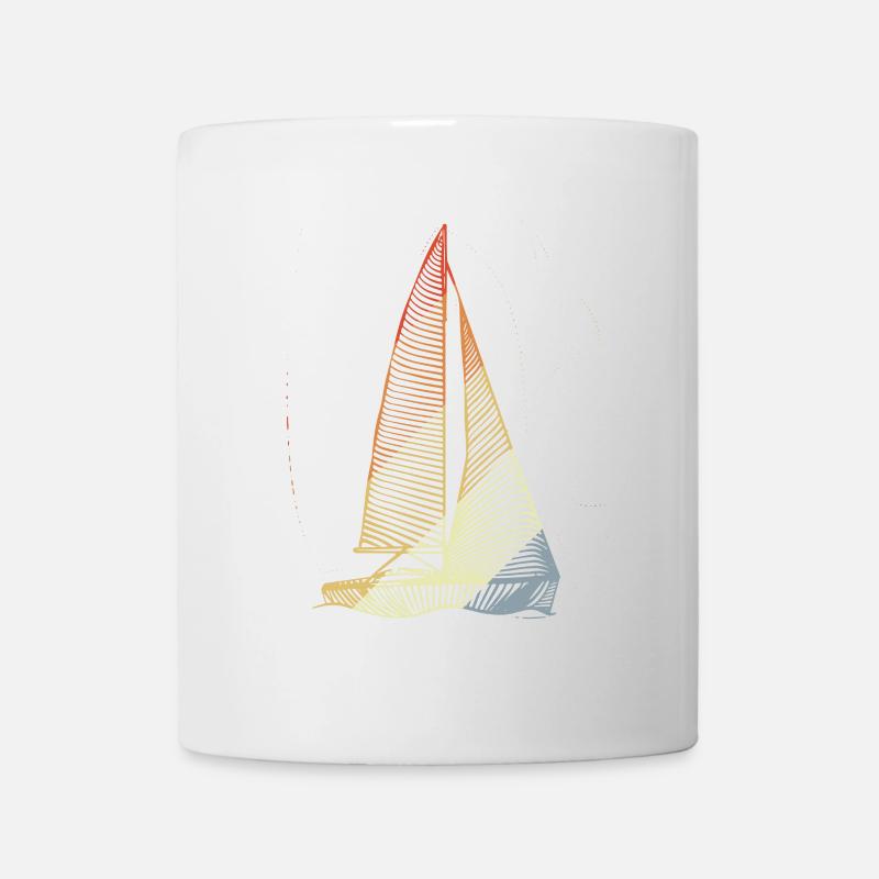 Vintage Segelboot - Tasse - Weiß