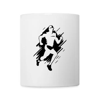 Marathon Junge Zeichnung - Tasse - Weiß - Vorne