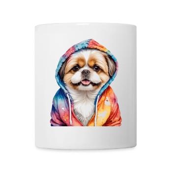 Shih Tzu Sweat à capuche chien coloré drôle motif animal imprimé - Mug blanc - blanc - Devant