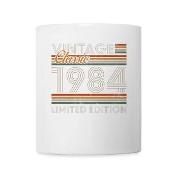 Vinatge 1984 Geburtstagsgeschenk - Tasse - Weiß - Vorne