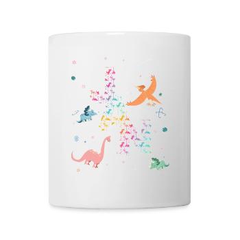 JAN - Beautiful boy name with dinosaur - Mug - white - Front