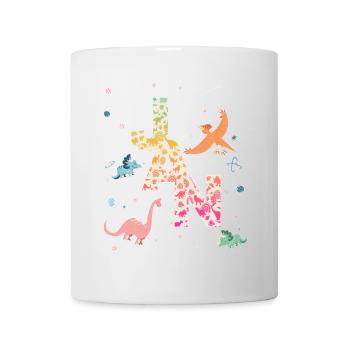 JAN - Beautiful boy name with dinosaur - Mug - white - Front