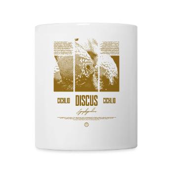 Diskusfisch Buntbarsch Aquarium Fischhalter - Tasse - Weiß - Vorne