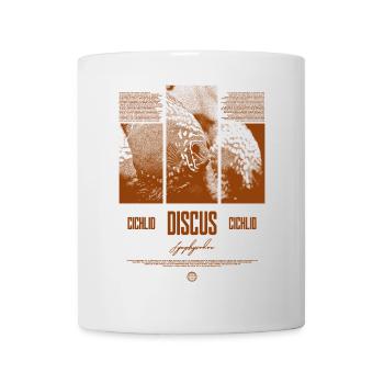 Diskusfisch Buntbarsch Aquarium Fischhalter - Tasse - Weiß - Vorne