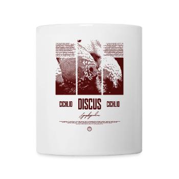 Diskusfisch Buntbarsch Aquarium Fischhalter - Tasse - Weiß - Vorne