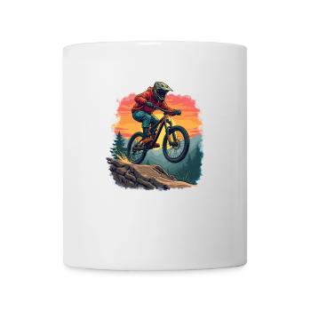 Downhill Mauntain Bike Mtb Radrennen Ride Bmx - Tasse - Weiß - Vorne
