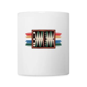 La vie est un jeu de backgammon est sérieux Lovers Board G - Mug blanc - blanc - Devant
