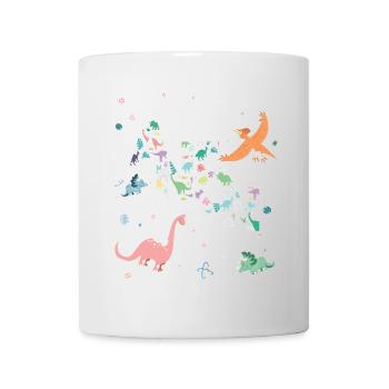ANTON - Beautiful boy name with dinosaur - Mug - white - Front