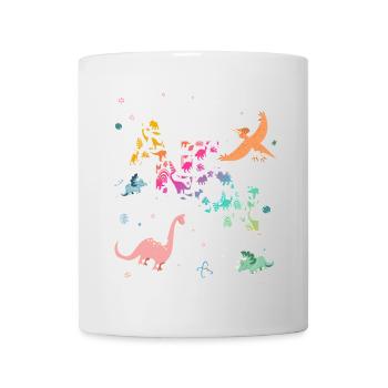 ANTON - Beau prénom de garçon avec dinosaure - Mug blanc - blanc - Devant