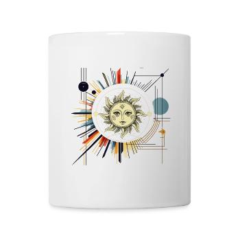 Art des rayons du cosmos de l’Étoile solaire - Mug blanc - blanc - Devant